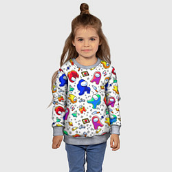 Свитшот детский AMONG US, цвет: 3D-меланж — фото 2