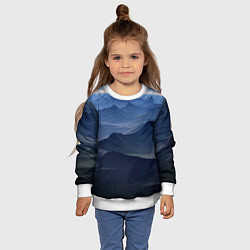 Свитшот детский Горный массив, цвет: 3D-белый — фото 2