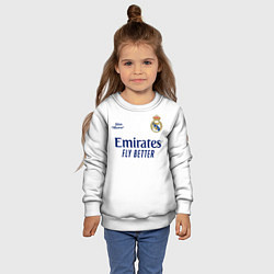 Свитшот детский REAL MADRID, домашняя 2021, цвет: 3D-белый — фото 2