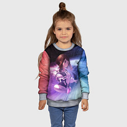 Свитшот детский Урарака, Очако, цвет: 3D-меланж — фото 2