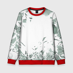 Свитшот детский Разбитое стекло, цвет: 3D-красный