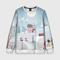 Детский свитшот Зимний дворик