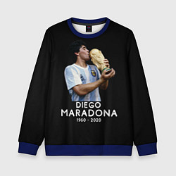 Свитшот детский Diego Maradona, цвет: 3D-синий