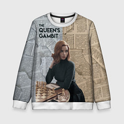 Свитшот детский The Queens Gambit, цвет: 3D-белый