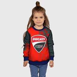 Свитшот детский Ducati Corse logo, цвет: 3D-синий — фото 2