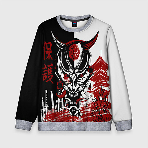 Детский свитшот Самурай Samurai / 3D-Меланж – фото 1