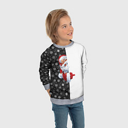 Свитшот детский Дедушка Мороз, цвет: 3D-меланж — фото 2