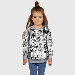 Свитшот детский Haikyu, цвет: 3D-меланж — фото 2