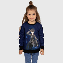 Свитшот детский Черный мечник Кирито, цвет: 3D-черный — фото 2