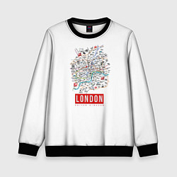 Свитшот детский Лондон, цвет: 3D-черный