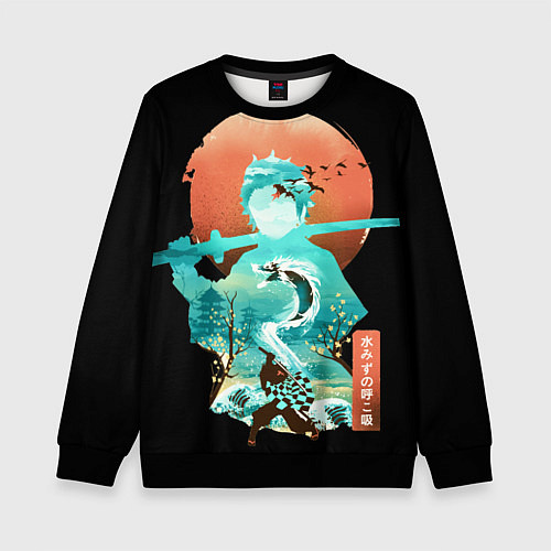 Детский свитшот Танджиро / 3D-Черный – фото 1