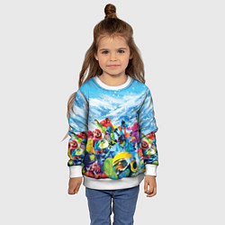 Свитшот детский Палитра сноуборд, цвет: 3D-белый — фото 2