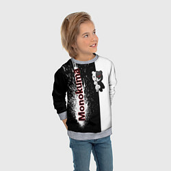 Свитшот детский Monokuma, цвет: 3D-меланж — фото 2