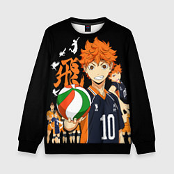 Свитшот детский ВОЛЕЙБОЛ!! HAIKYUU!!, цвет: 3D-черный