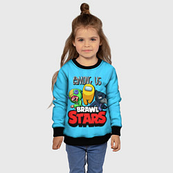 Свитшот детский Among Us and Brawl Stars, цвет: 3D-черный — фото 2