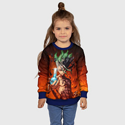 Свитшот детский Доктор Стоун, цвет: 3D-синий — фото 2