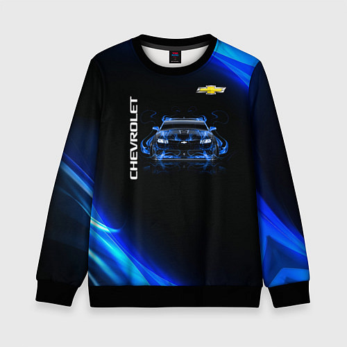 Детский свитшот Chevrolet / 3D-Черный – фото 1