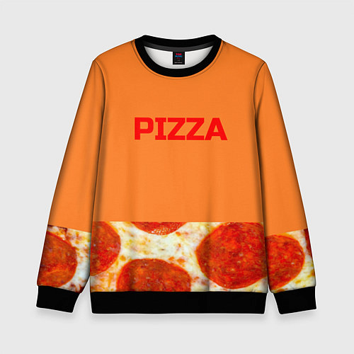 Детский свитшот Pizza / 3D-Черный – фото 1