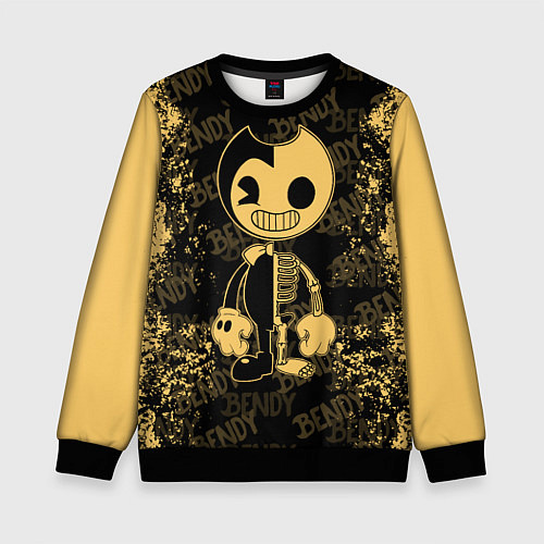 Детский свитшот Bendy And The Ink Machine краска / 3D-Черный – фото 1