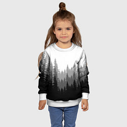 Свитшот детский Темный Лес, цвет: 3D-белый — фото 2