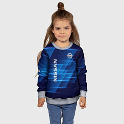 Свитшот детский Nissan, цвет: 3D-меланж — фото 2
