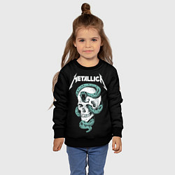 Свитшот детский Metallica, цвет: 3D-черный — фото 2