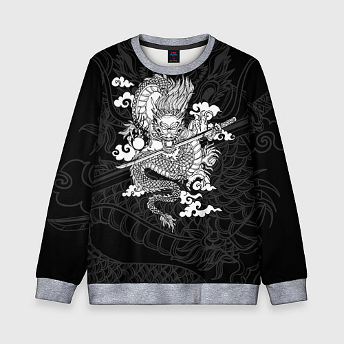 Детский свитшот ДРАКОН DRAGON / 3D-Меланж – фото 1