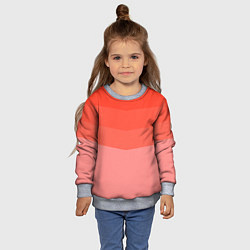 Свитшот детский Персиковый Градиент, цвет: 3D-меланж — фото 2