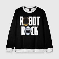 Свитшот детский Robot Rock, цвет: 3D-белый
