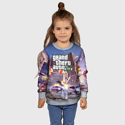 Свитшот детский ЭКШЕН Grand Theft Auto V, цвет: 3D-меланж — фото 2