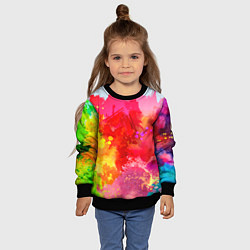 Свитшот детский Брызги краски, цвет: 3D-черный — фото 2