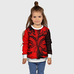 Свитшот детский BLACK RED DRAGONS TATOO, цвет: 3D-белый — фото 2