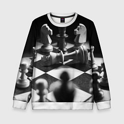 Свитшот детский Шахматы, цвет: 3D-белый