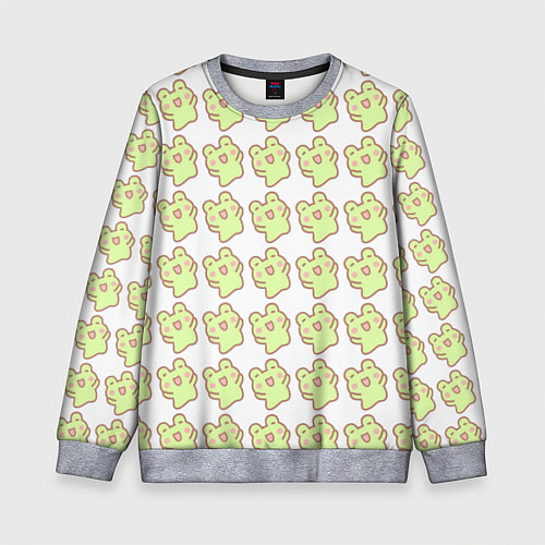 Детский свитшот Счастливые лягушки / 3D-Меланж – фото 1