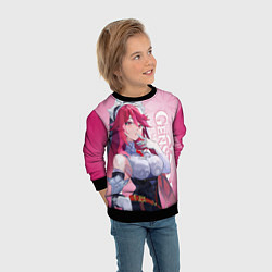 Свитшот детский GENSHIN IMPACT, РОЗАРИЯ, цвет: 3D-черный — фото 2