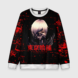 Свитшот детский Токийский гуль Tokyo Ghoul, цвет: 3D-белый
