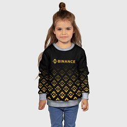 Свитшот детский BINANCE БИНАНС БИРЖА, цвет: 3D-меланж — фото 2