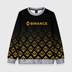 Свитшот детский BINANCE БИНАНС БИРЖА, цвет: 3D-меланж