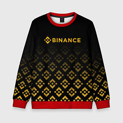 Свитшот детский BINANCE БИНАНС БИРЖА, цвет: 3D-красный