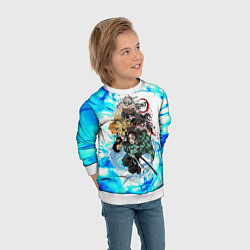 Свитшот детский КЛИНОК РАССЕКАЮЩИЙ ДЕМОНОВ, цвет: 3D-белый — фото 2