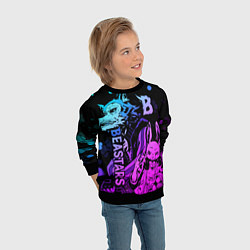 Свитшот детский BEASTARS, Легоши и Хару, цвет: 3D-черный — фото 2