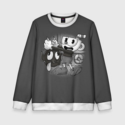 Свитшот детский CUPHEAD, цвет: 3D-белый