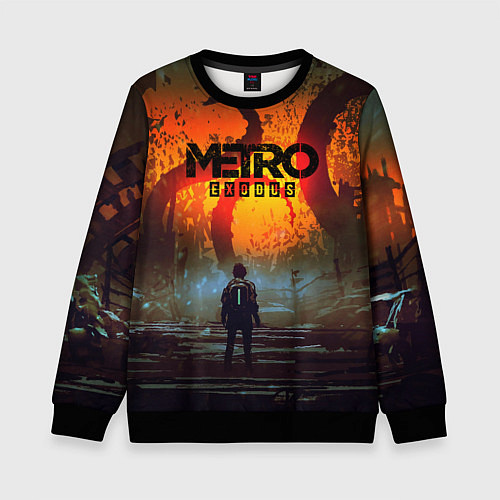 Детский свитшот Metro Exodus / 3D-Черный – фото 1