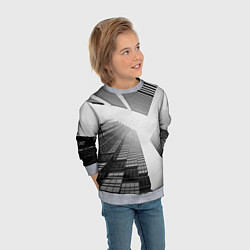 Свитшот детский Минимализм, цвет: 3D-меланж — фото 2