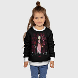 Свитшот детский Nezuko Kamado Kimetsu no Yaiba, цвет: 3D-белый — фото 2