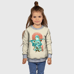 Свитшот детский Demon Slayer Tanjiro, цвет: 3D-меланж — фото 2