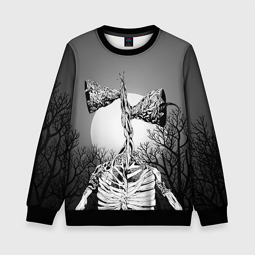 Детский свитшот СИРЕНОГОЛОВЫЙ / 3D-Черный – фото 1