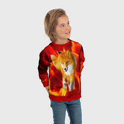 Свитшот детский Fire Fox, цвет: 3D-красный — фото 2