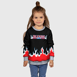 Свитшот детский BLEACH FLAME БЛИЧ ПЛАМЯ, цвет: 3D-меланж — фото 2