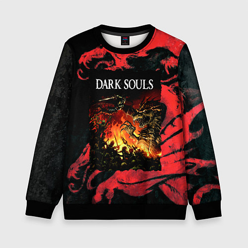 Детский свитшот DARKSOULS DRAGON AGE / 3D-Черный – фото 1